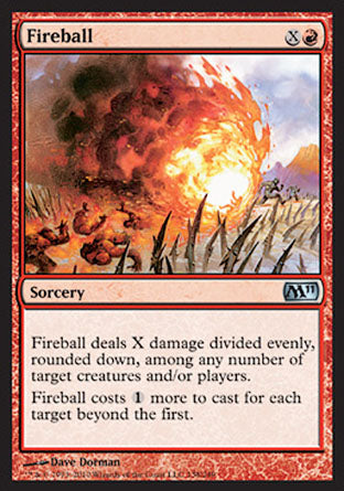 Fireball (Magic 2011 Core Set) Medium Play Foil