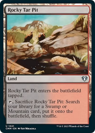 Rocky Tar Pit (Commander Masters) Light Play