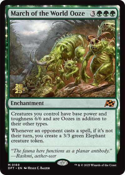 March of the World Ooze (Promos: Prerelease Cards) Light Play Foil