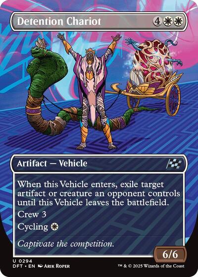 Detention Chariot (Borderless) (Aetherdrift) Light Play Foil