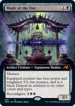 Blade of the Oni (Extended Art) (Kamigawa: Neon Dynasty) Light Play Foil