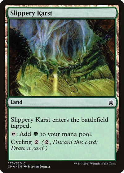 Slippery Karst (Commander Anthology) Medium Play