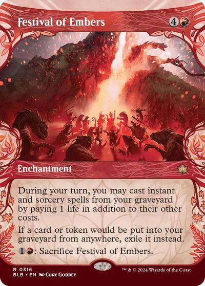 Festival of Embers (Showcase) (Bloomburrow) Light Play Foil