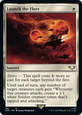 Launch the Fleet (Surge Foil) (Universes Beyond: Warhammer 40K) Light Play Foil