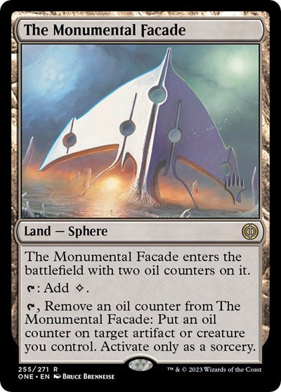 The Monumental Facade (Promo Pack: Phyrexia: All Will Be One) Light Play Foil