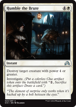 Humble the Brute (Shadows Over Innistrad) Light Play Foil