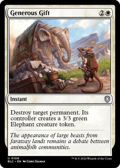 Generous Gift (Commander: Bloomburrow) Medium Play