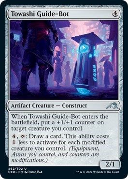 Towashi Guide-Bot (Kamigawa: Neon Dynasty) Medium Play Foil