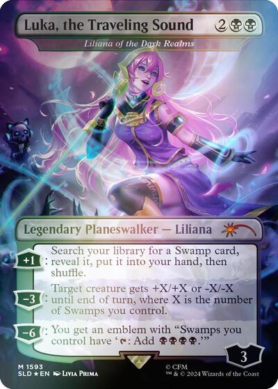 Luka, the Traveling Sound - Liliana of the Dark Realms (Rainbow Foil) (Secret Lair) Near Mint Foil