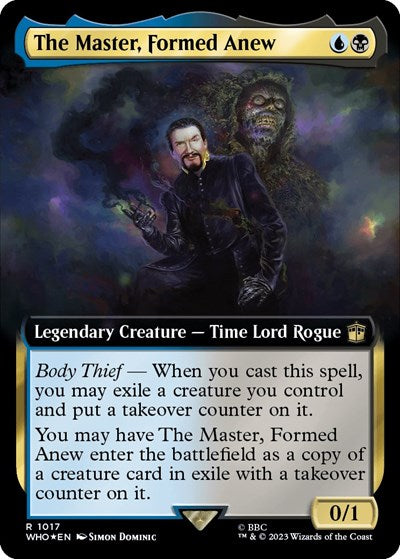 The Master, Formed Anew (Extended Art) (Surge Foil) (Universes Beyond: Doctor Who) Near Mint Foil