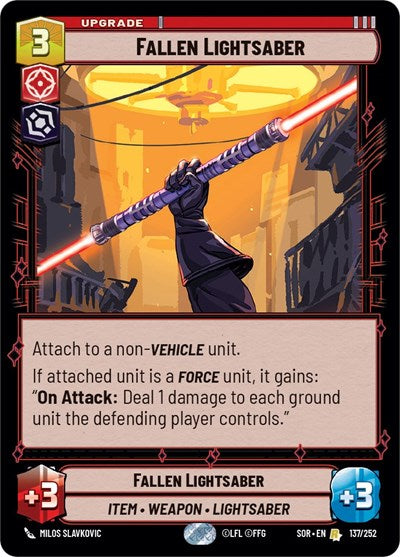 Fallen Lightsaber (Spark of Rebellion) Near Mint Foil