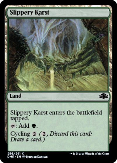 Slippery Karst (Dominaria Remastered) Light Play