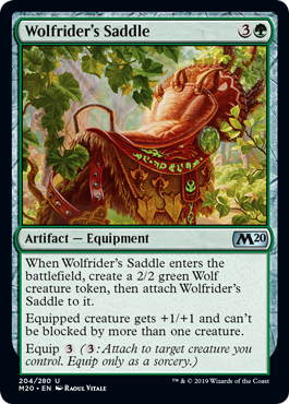 Wolfrider's Saddle (Magic 2020 Core Set) Light Play Foil