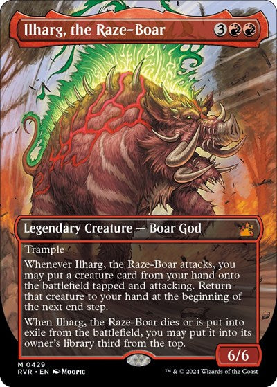 Ilharg, the Raze-Boar (Anime Borderless) (Ravnica Remastered) Near Mint Foil