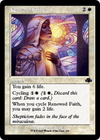Renewed Faith (Retro Frame) (Dominaria Remastered) Light Play Foil