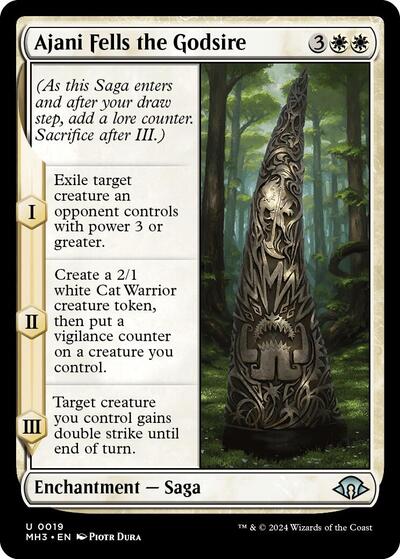 Ajani Fells the Godsire (Modern Horizons 3) Light Play Foil