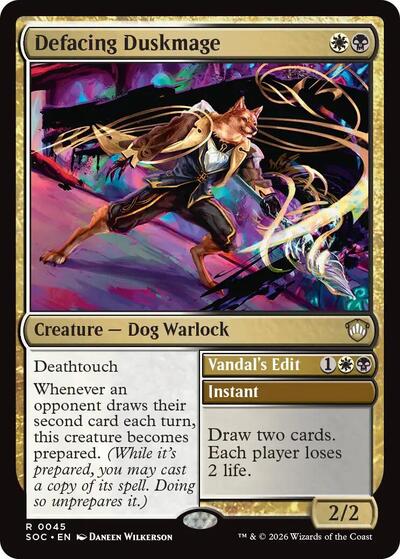 Defacing Duskmage (Commander: Secrets of Strixhaven) Near Mint