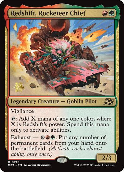 Redshift, Rocketeer Chief (Promos: Prerelease Cards) Light Play Foil