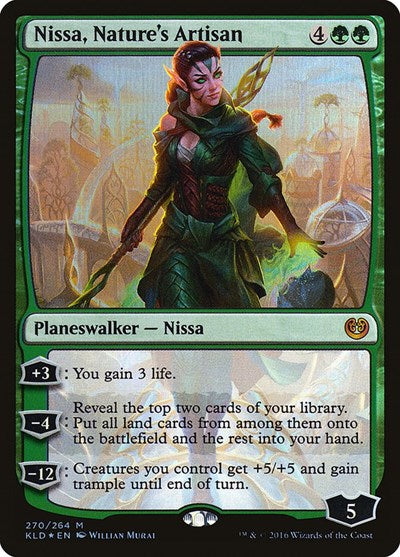 Nissa, Nature's Artisan (Kaladesh) Light Play Foil