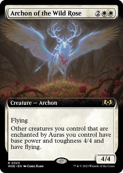 Archon of the Wild Rose (Extended Art) (Wilds of Eldraine) Light Play