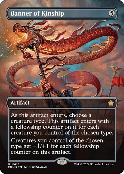 Banner of Kinship (Borderless) (Mana Foil) (Foundations) Near Mint Foil