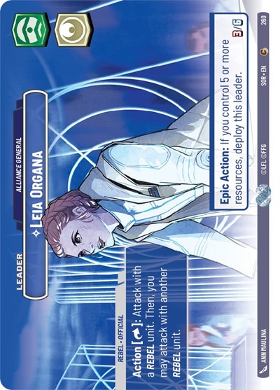 Leia Organa Alliance General (Showcase) (Spark of Rebellion) Near Mint Foil