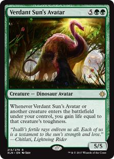 Verdant Sun's Avatar (Ixalan) Medium Play Foil