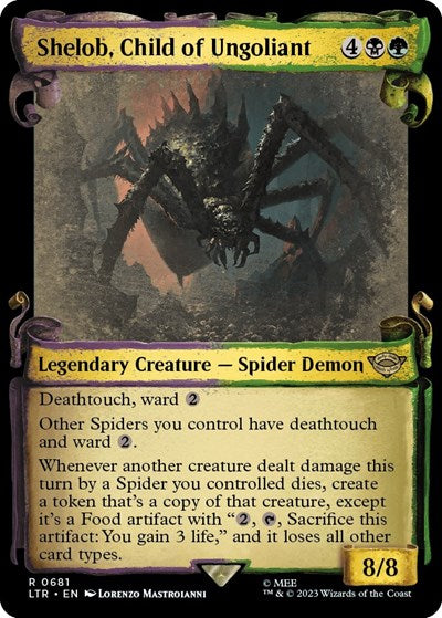 Shelob, Child of Ungoliant (Showcase Scrolls) (Universes Beyond: The Lord of the Rings: Tales of Middle-earth) Light Play Foil
