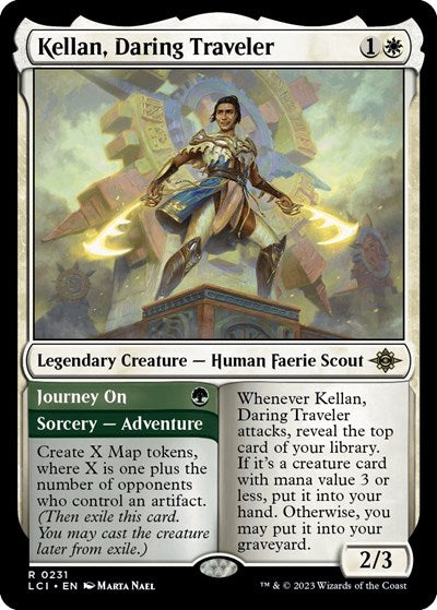 Kellan, Daring Traveler (The Lost Caverns of Ixalan) Light Play Foil