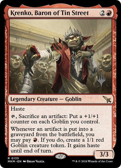 Krenko, Baron of Tin Street (Promo Pack: Murders at Karlov Manor) Near Mint Foil