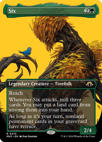 Six (Borderless) (Modern Horizons 3) Light Play Foil