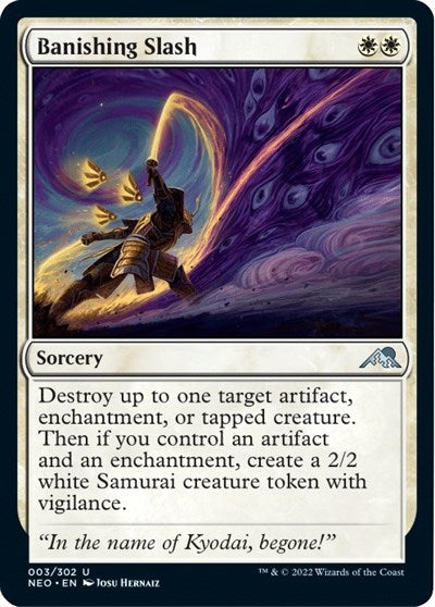 Banishing Slash (Kamigawa: Neon Dynasty) Medium Play Foil