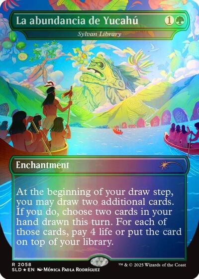 La abundancia de Yucahú - Sylvan Library (Rainbow Foil) (Secret Lair) Light Play Foil