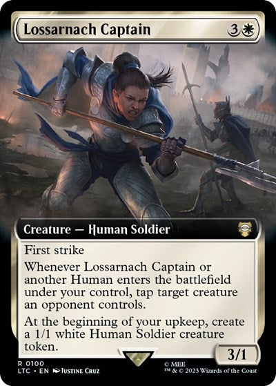 Lossarnach Captain (Extended Art) (Commander: The Lord of the Rings: Tales of Middle-earth) Near Mint