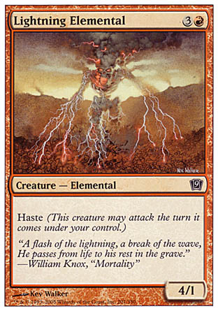 Lightning Elemental (9th Edition) Light Play