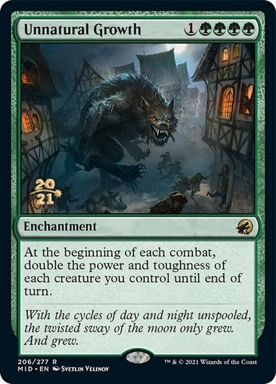 Unnatural Growth (Promos: Prerelease Cards) Light Play Foil