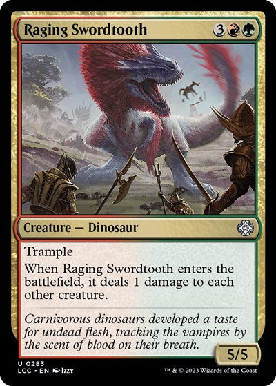 Raging Swordtooth (Commander: The Lost Caverns of Ixalan) Medium Play