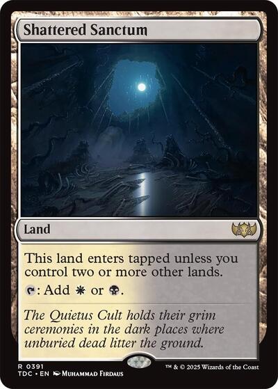 Shattered Sanctum (Commander: Tarkir: Dragonstorm) Light Play