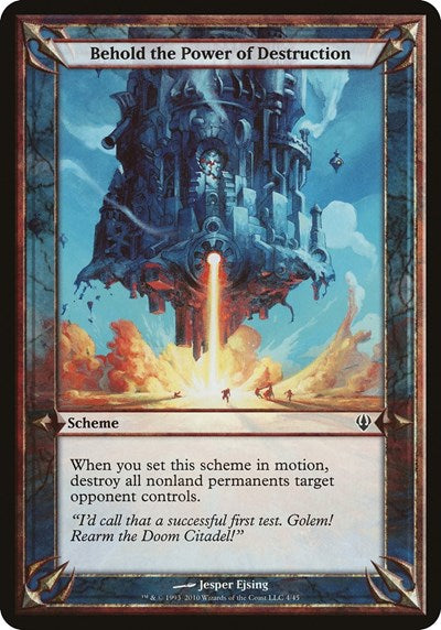 Behold the Power of Destruction (Archenemy) (Oversize Cards) Near Mint