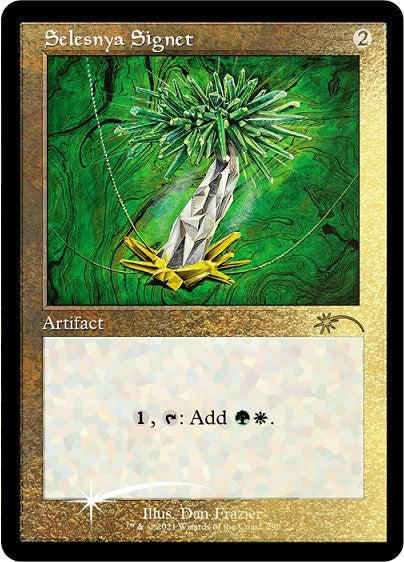 Selesnya Signet (Foil Etched) (Secret Lair) Light Play Foil