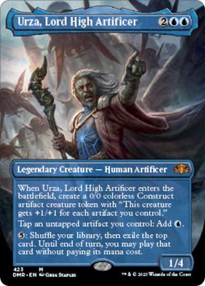 Urza, Lord High Artificer (Borderless) (Dominaria Remastered) Near Mint Foil