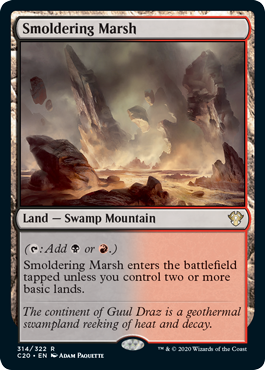 Smoldering Marsh (Commander 2020 Ikoria) Light Play