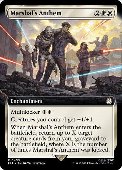 Marshal's Anthem (Extended Art) (Universes Beyond: Fallout) Light Play Foil