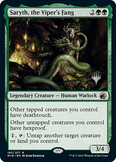 Saryth, the Viper's Fang (Promo Pack: Innistrad: Midnight Hunt) Light Play Foil