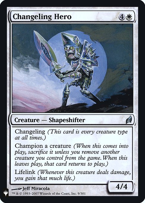 Changeling Hero (Mystery Booster Retail Edition Foils) Light Play Foil