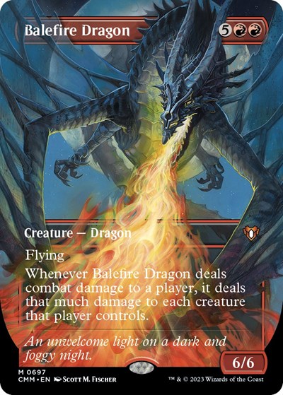 Balefire Dragon (Borderless) (Commander Masters) Light Play