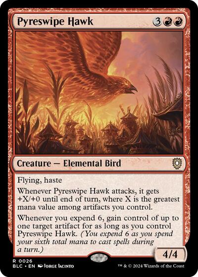 Pyreswipe Hawk (Commander: Bloomburrow) Light Play