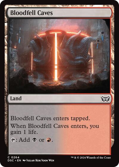 Bloodfell Caves (Commander: Duskmourn: House of Horror) Light Play