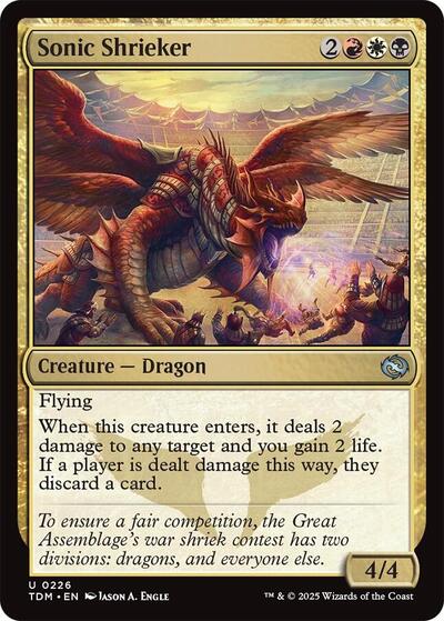 Sonic Shrieker (Tarkir: Dragonstorm) Medium Play Foil