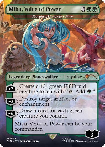 Miku, Voice of Power - Freyalise, Llanowar's Fury (Secret Lair) Near Mint